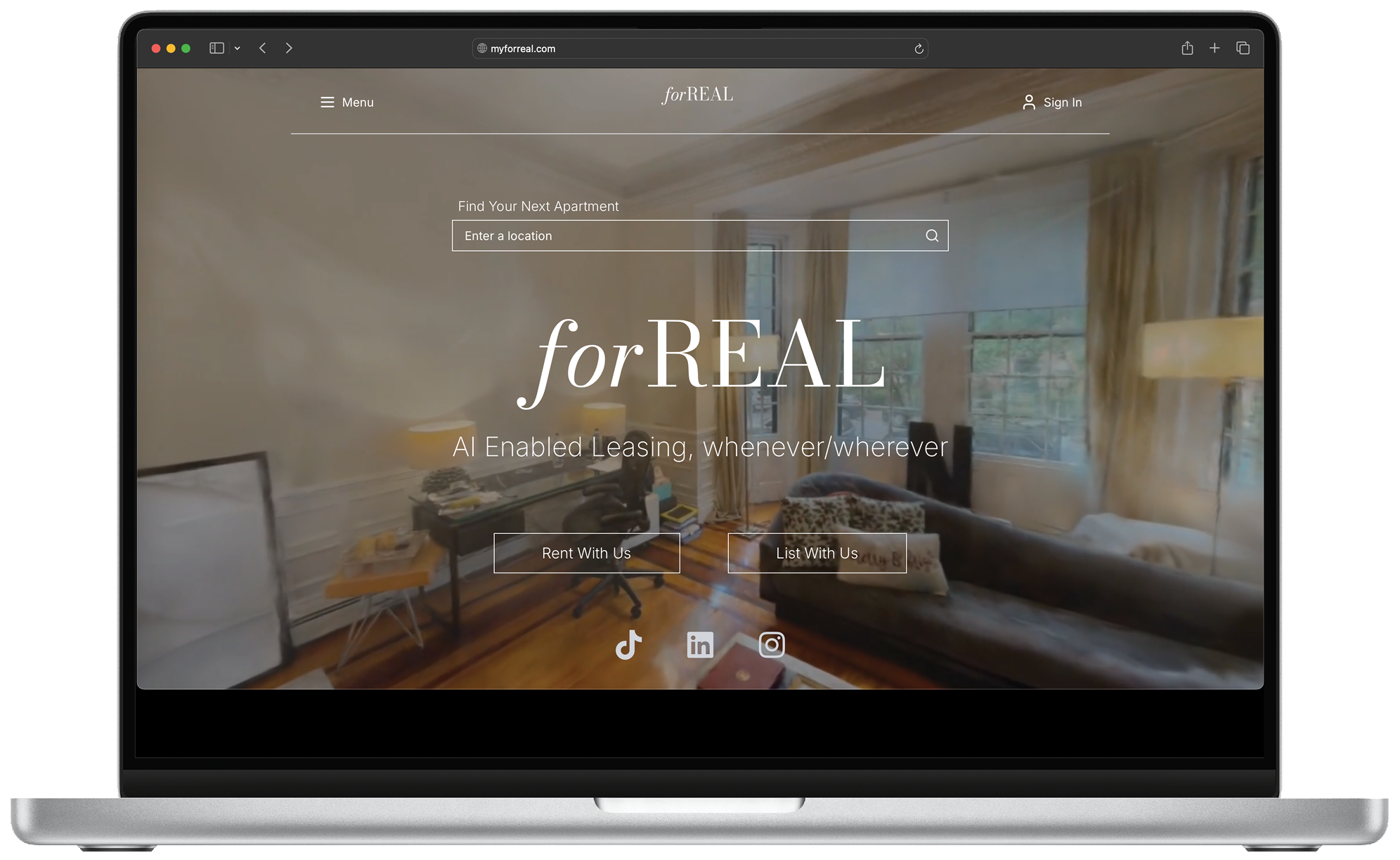 Start laptop screenshot